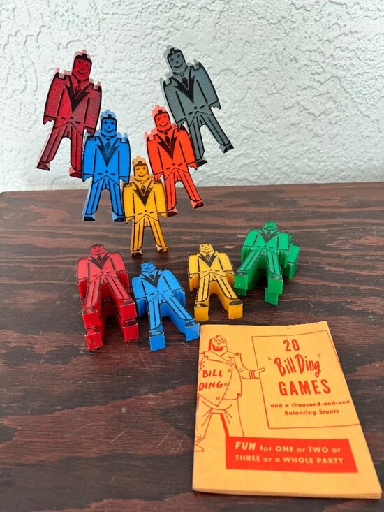 Bill Ding Other - Vintage Bill Ding Balancing Clown Toy 12 pieces